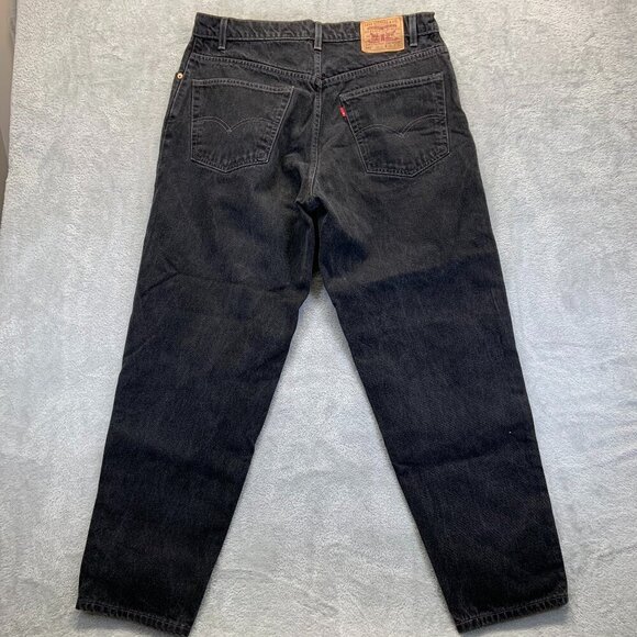 Vintage Levi's Jeans Men's 38x32 Black Dark Wash 90's 560 Loose Fit Tapered Leg - Picture 2 of 11